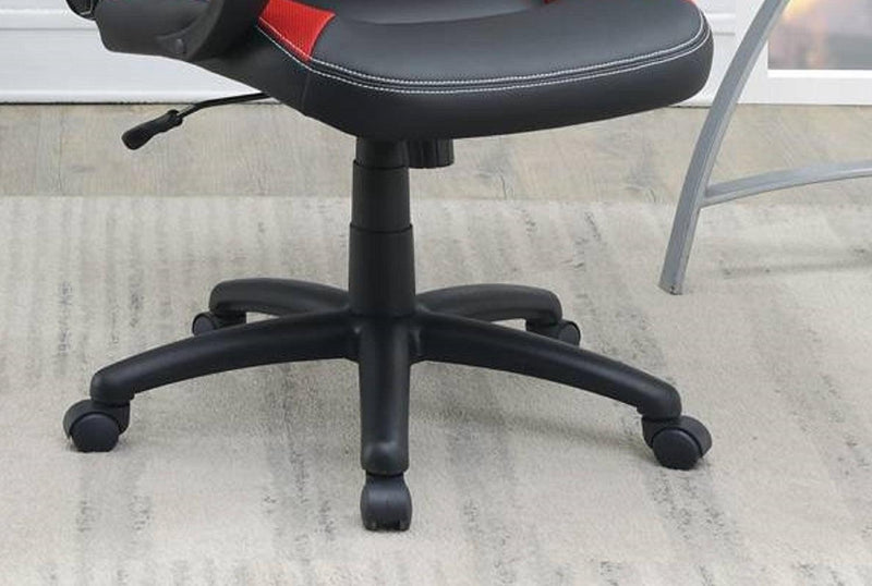 Office Chair Upholstered 1pc Cushioned Comfort Chair Relax Gaming Office Work Black And Red Color