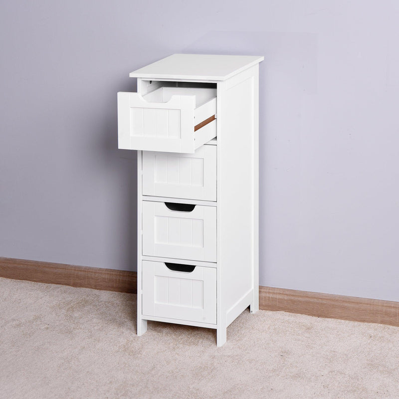 White BathroomStorage Cabinet, Freestanding Cabinet with Drawers - Urban Living Furniture (Los Angeles, CA)