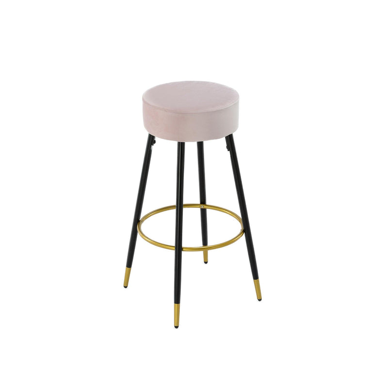 Counter Height Bar Stools Set of 2, Velvet Kitchen Stools Upholstered Dining Chair Stools 24 Inches Height with Golden Footrest for Kitchen Island Coffee Shop Bar Home Balcony, - Urban Living Furniture (Los Angeles, CA)