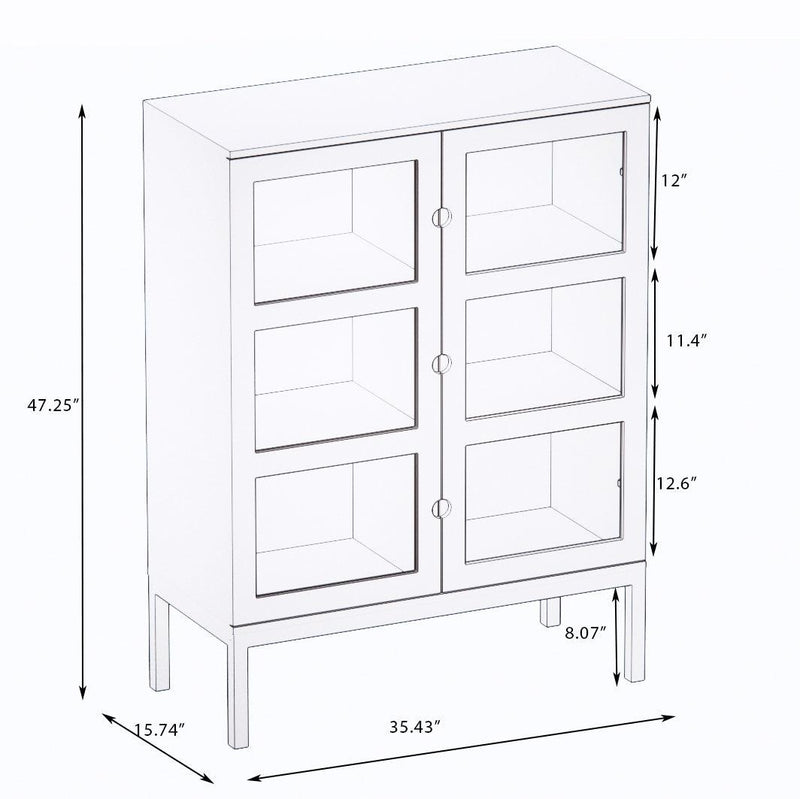 Two-door Three-tier Display Cabinet