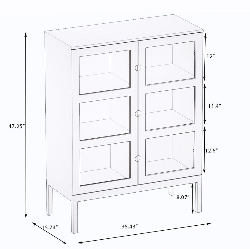 Two-door Three-tier Display Cabinet - Urban Living Furniture (Los Angeles, CA)