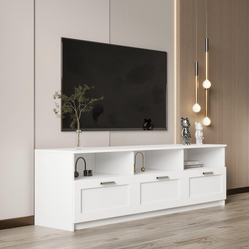 WhiteModern minimalist TV cabinet 80 inch TV stand, open locker Living Room Bedroom - Urban Living Furniture (Los Angeles, CA)