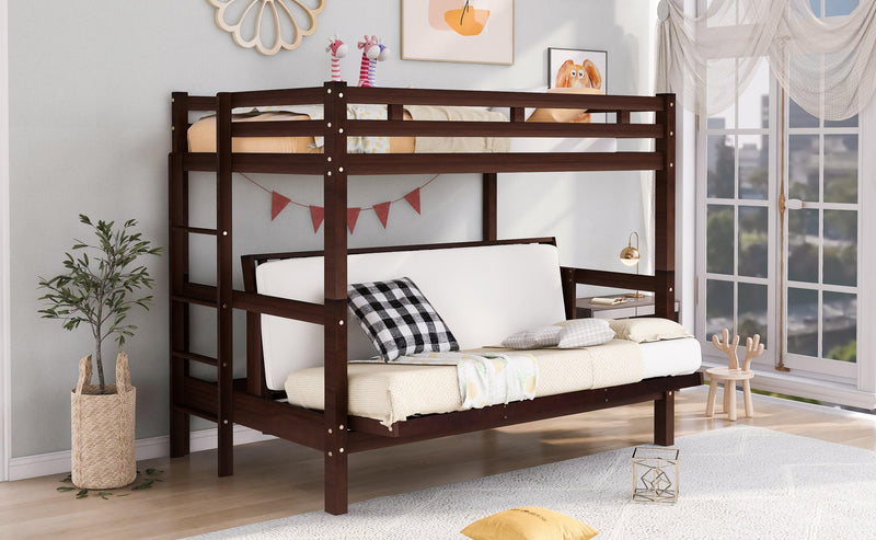 Twin over Full Convertible Bunk Bed - Espresso - Urban Living Furniture (Los Angeles, CA)