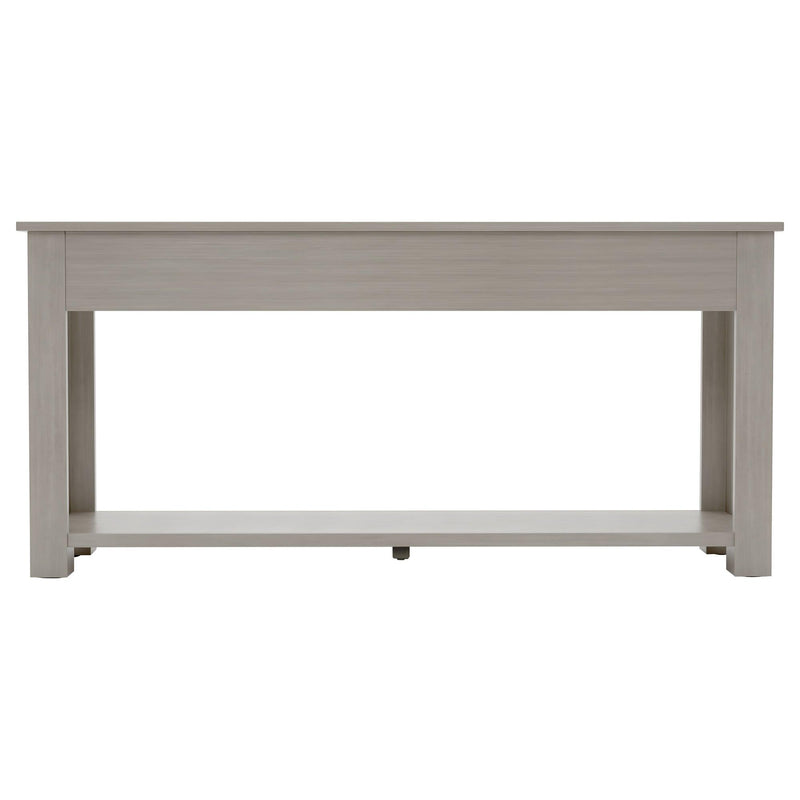 Console Table/Sofa Table withStorage Drawers and Bottom Shelf for Entryway Hallway (Gray Wash)