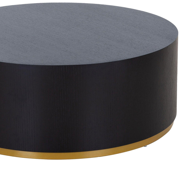 Round Coffee Table side Table for Living Room Fully Assembled Black - Urban Living Furniture (Los Angeles, CA)