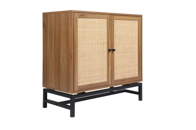 Natural rattan，2 door cabinet，with 1 Adjustable Inner Shelves，rattan，AccentStorage Cabinet - Urban Living Furniture (Los Angeles, CA)