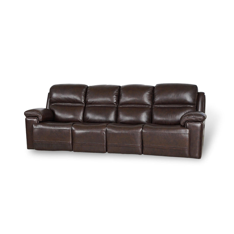 Timo Top Grain Leather Power Reclining Sofa | Adjustable Headrest | Big Size | Cross Stitching - Urban Living Furniture (Los Angeles, CA)