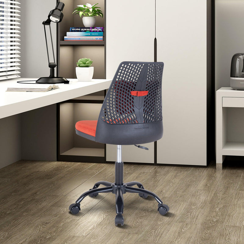 Office Task Desk Chair Swivel Home Comfort Chairs,Adjustable Height with ample lumbar support,Black+Red - Urban Living Furniture (Los Angeles, CA)