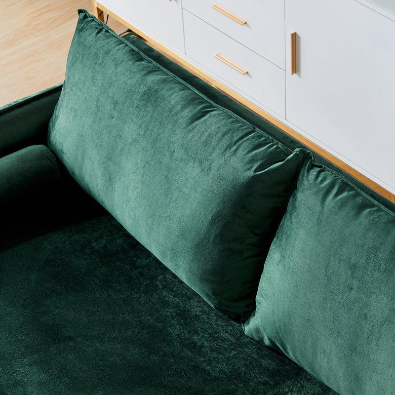 Velvet Fabric sofa with pocket-71‘’green - Urban Living Furniture (Los Angeles, CA)