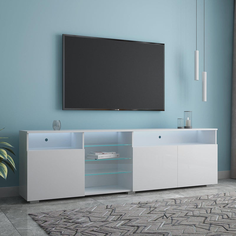 TV Stand  High Gloss DoorsModern TV Stand LED (White) - Urban Living Furniture (Los Angeles, CA)