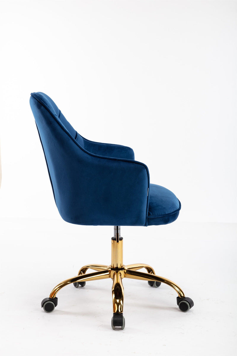 Velvet Swivel Shell Chair for Living Room ,Office chair ,Modern Leisure Arm Chair Navy - Urban Living Furniture (Los Angeles, CA)