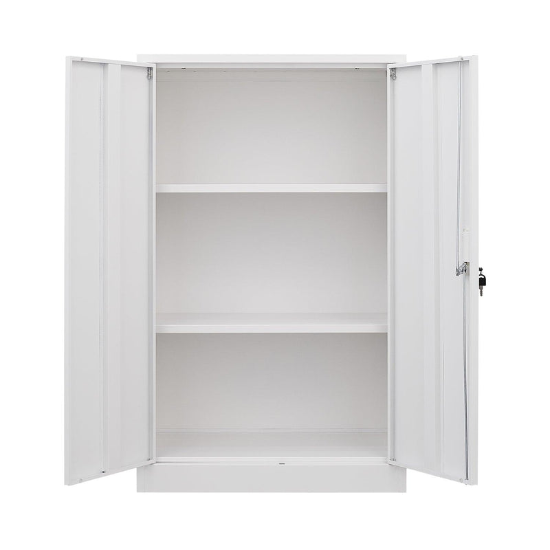 MetalStorage Cabinet with Locking Doors and Adjustable Shelf, Folding FilingStorage Cabinet , FoldingStorage Locker Cabinet for Home Office,School,Garage, White - Urban Living Furniture (Los Angeles, CA)