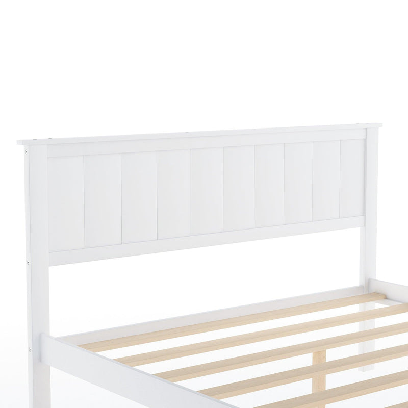 Full Size Platform Bed with Under-bed Drawers, White - Urban Living Furniture (Los Angeles, CA)