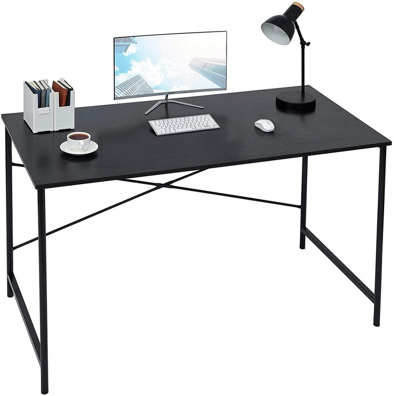 47.2“W x 23.6”D x 29.6“H Metal Frame Home Office Writing Desk - Full Black - Urban Living Furniture (Los Angeles, CA)