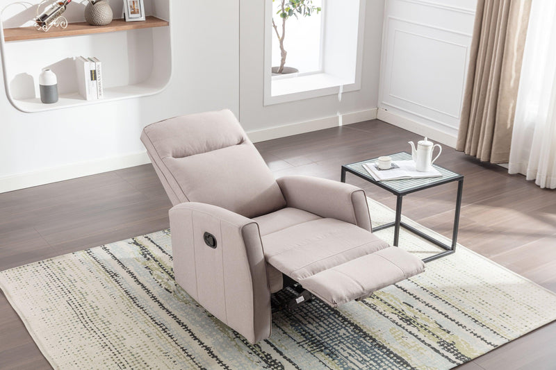 Minimalism Style Manual Recliner, Classic Single Chair, Small Sofa for Living Room&Bed Room, Cream - Urban Living Furniture (Los Angeles, CA)