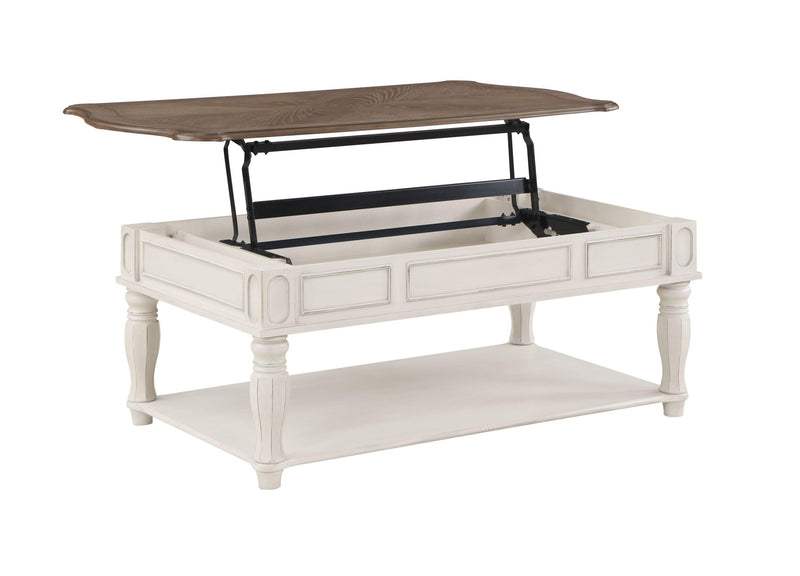 ACME Florian Coffee Table w/Lift Top in Oak & Antique White Finish LV01662 - Urban Living Furniture (Los Angeles, CA)