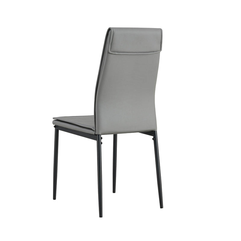 Dining chairs set of 4, GreyModern kitchen chair with metal leg