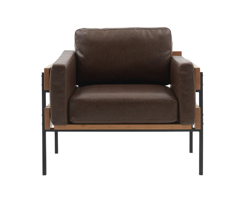 Single leisure sofa chair living room PU leather chairModern comfortable leisure armchair