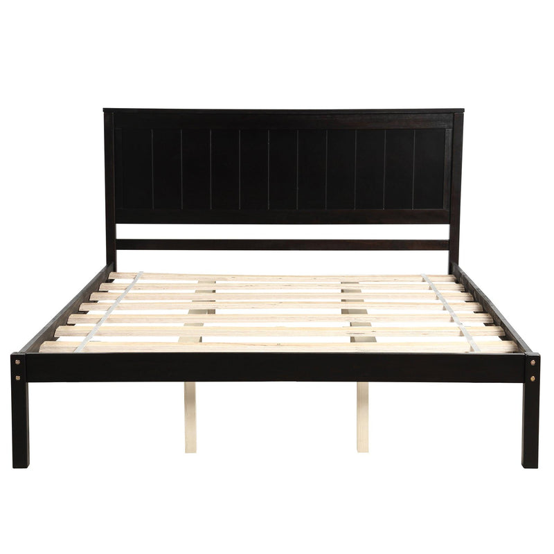 Platform Bed Frame with Headboard , Wood Slat Support , No Box Spring Needed ,Queen,Espresso - Urban Living Furniture (Los Angeles, CA)