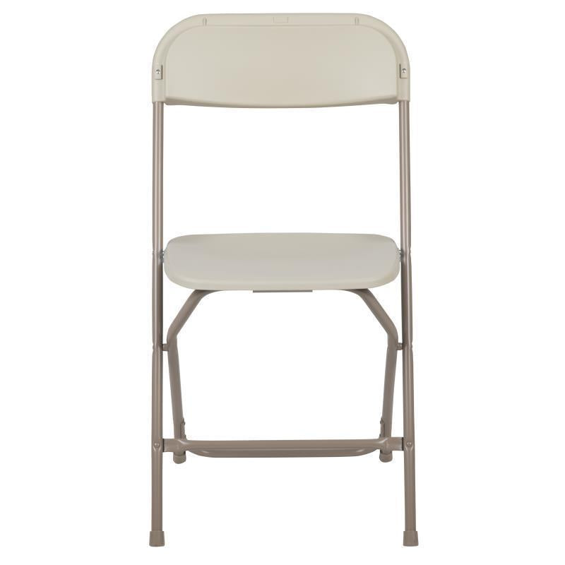 Hercules™ Series Plastic Folding Chair - Beige - 650LB Weight Capacity Comfortable Event Chair - Lightweight Folding Chair -