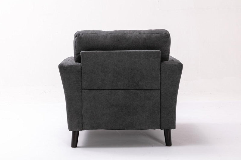 Damian Gray Velvet Fabric Sofa Loveseat Chair Living Room Set - Urban Living Furniture (Los Angeles, CA)