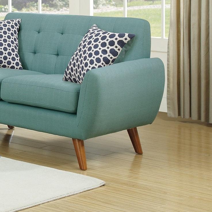 Laguna Color Polyfiber Sofa And Loveseat 2pc Sofa Set Living Room Furniture Plywood Tufted Couch Pillows - Urban Living Furniture (Los Angeles, CA)