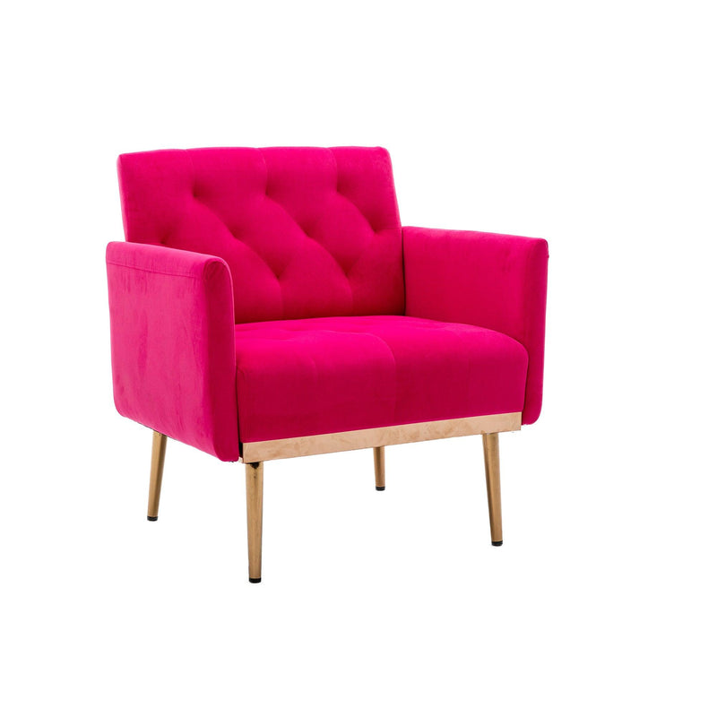 Accent  Chair  ,leisure single sofa  with Rose Golden  feet