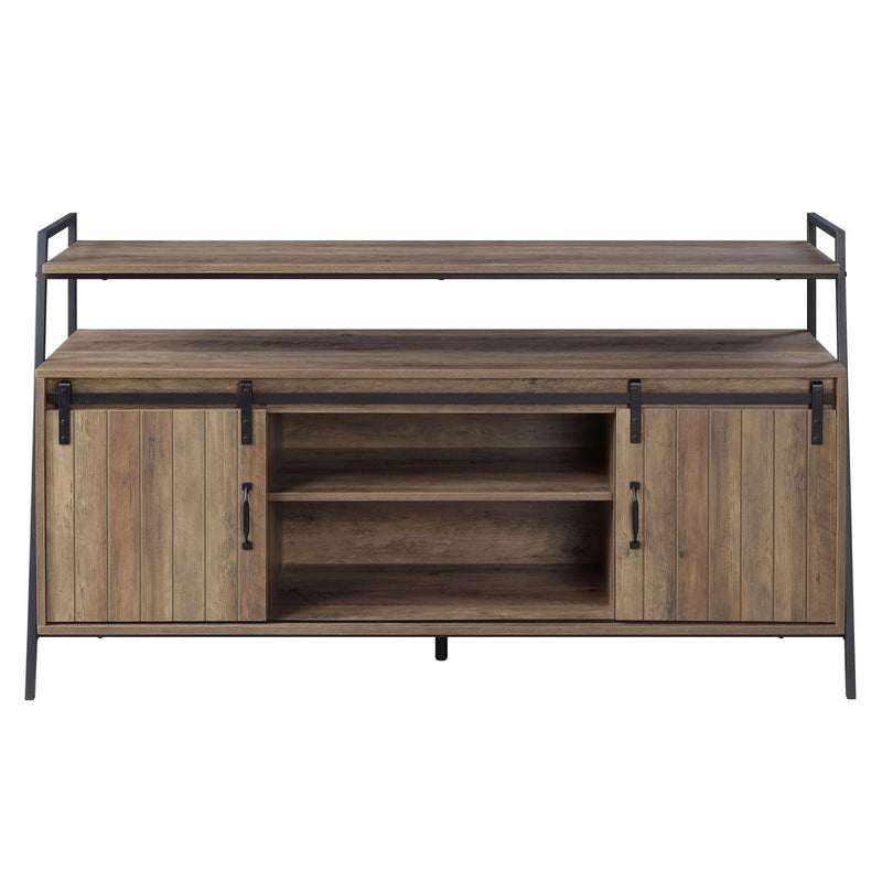 ACME Rashawn TV Stand , Rustic Oak & Black Finish LV00152 - Urban Living Furniture (Los Angeles, CA)