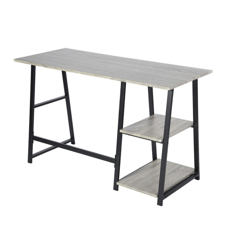 47.4"W X 19.7"D X 28.9"H Wooden Desk with 2Storage Racks - GREY & BLACK - Urban Living Furniture (Los Angeles, CA)