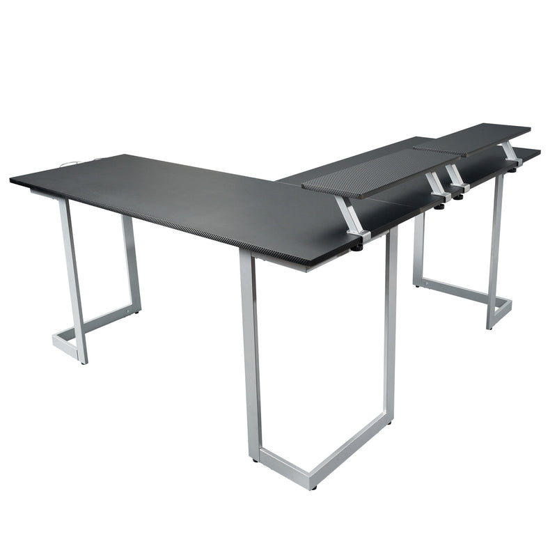 Techni Sport Warrior L-Shaped Gaming Desk, Black - Urban Living Furniture (Los Angeles, CA)