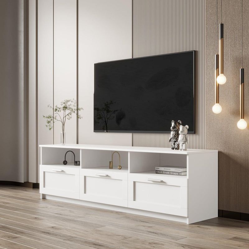 WhiteModern minimalist TV cabinet 80 inch TV stand, open locker Living Room Bedroom - Urban Living Furniture (Los Angeles, CA)