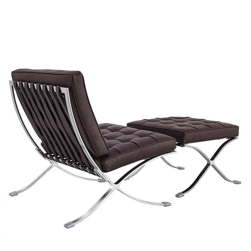 Mid-century Foldable lounge chair with ottoman - Urban Living Furniture (Los Angeles, CA)