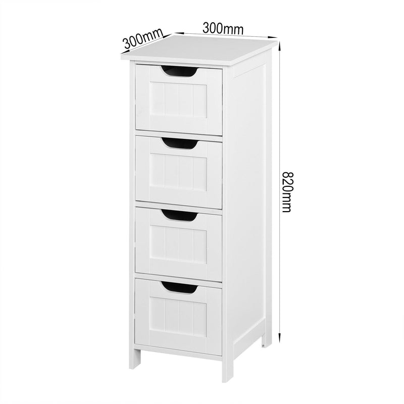 White BathroomStorage Cabinet, Freestanding Cabinet with Drawers - Urban Living Furniture (Los Angeles, CA)