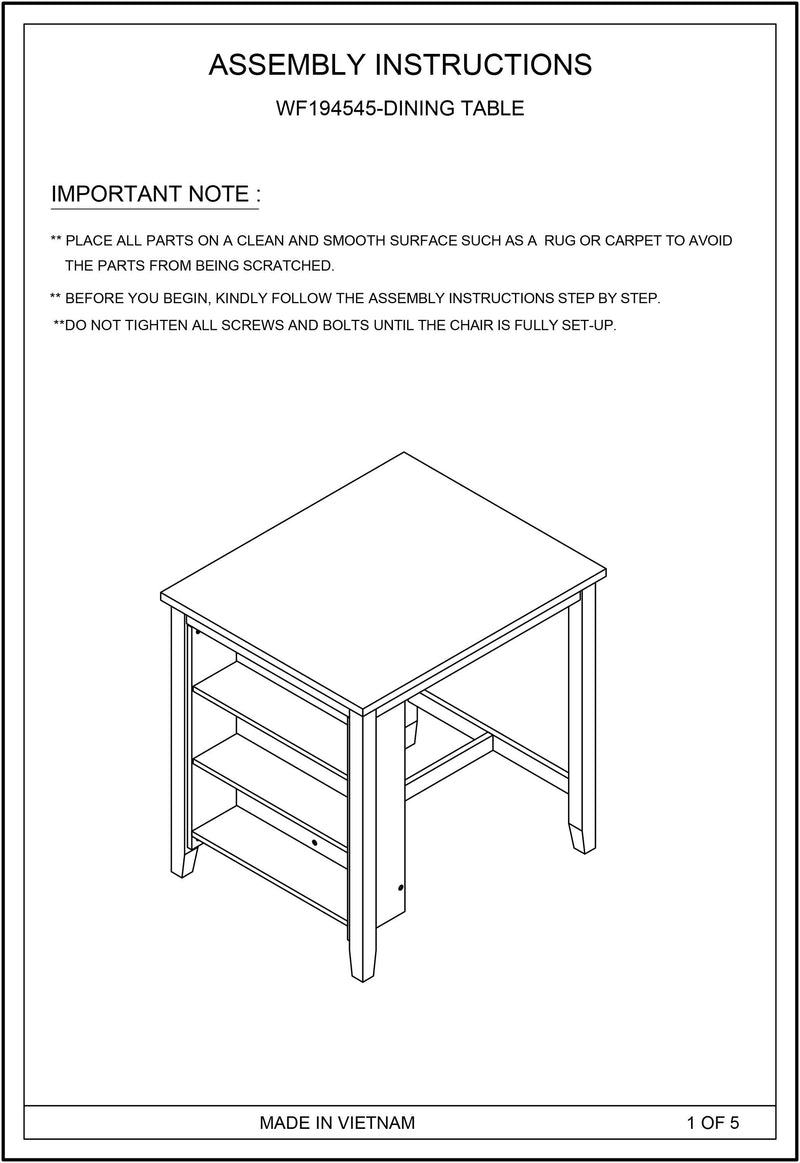 3 Piece Dining Table with Padded Stools, Table Set withStorage Shelf,Dark Gray - Urban Living Furniture (Los Angeles, CA)