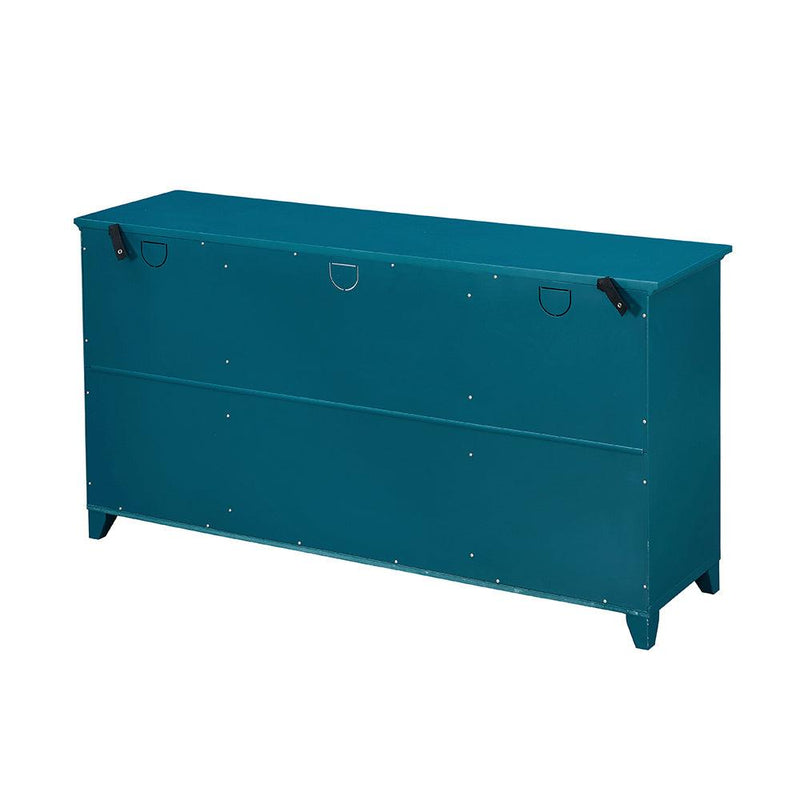 60” Sideboard Buffet Table with 2 Doors,Storage Cabinet with Adjustable Shelves, Teal Blue - Urban Living Furniture (Los Angeles, CA)