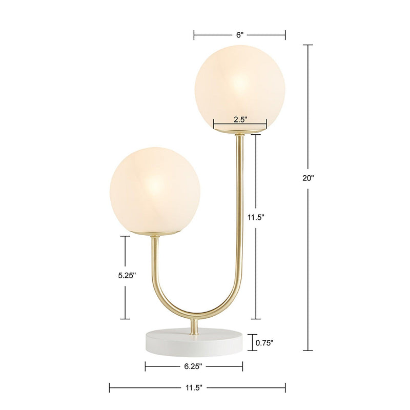 Zusa Metal 2-Light Globe Table Lamp - Urban Living Furniture (Los Angeles, CA)