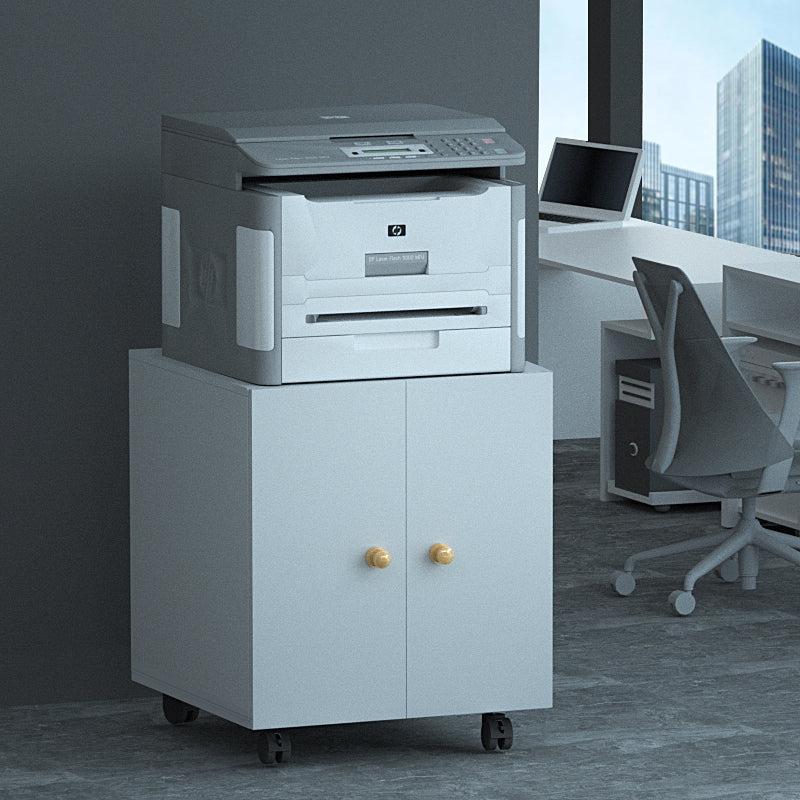 Office furniture Copier Cabinet white 2 door steel copier stand mobile pedestal file Printer Stand