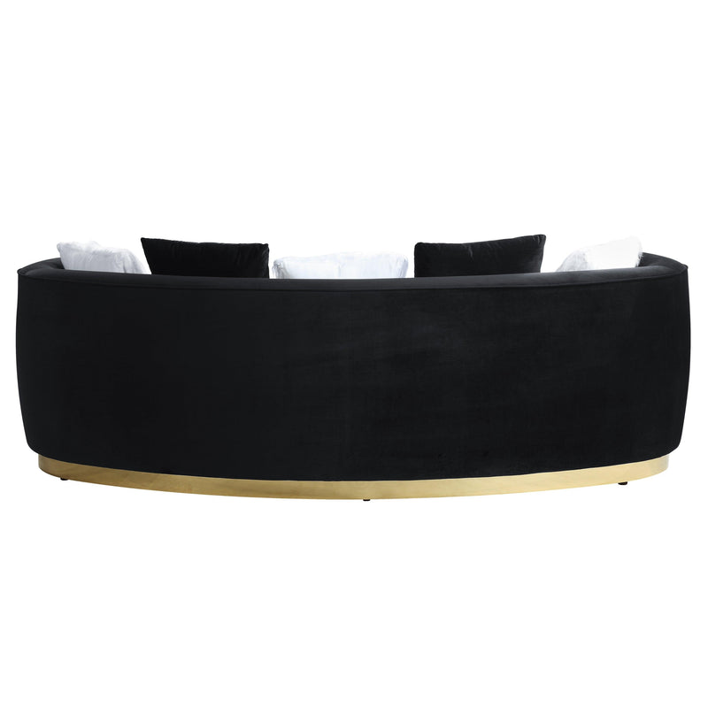 ACME Achelle Sofa w/5 Pillows in Black Velvet LV01045 - Urban Living Furniture (Los Angeles, CA)