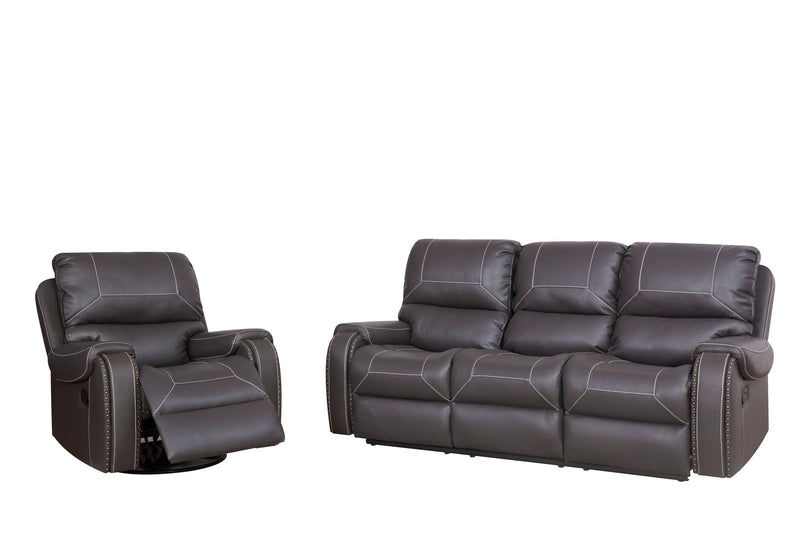 Faux Leather Reclining Sofa Couch Single Chair for Living Room Grey - Urban Living Furniture (Los Angeles, CA)