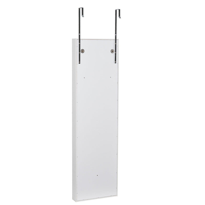 Full Mirror Fashion Simple JewelryStorage Cabinet  With Led Light  Can Be Hung On The Door Or Wall