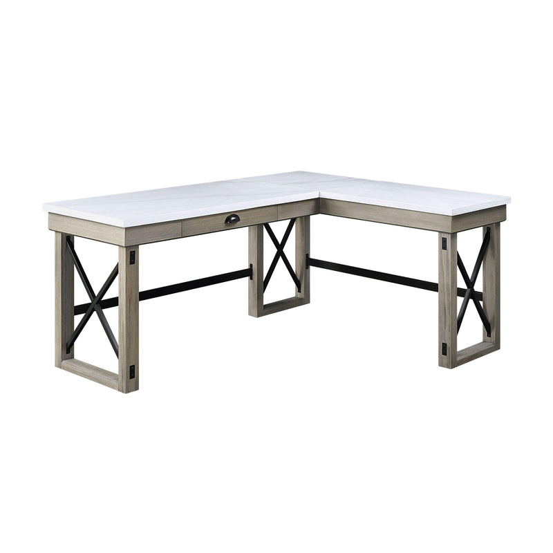 ACME Talmar Writing Desk w/Lift Top in Marble Top & Rustic Oak Finish OF00055 - Urban Living Furniture (Los Angeles, CA)