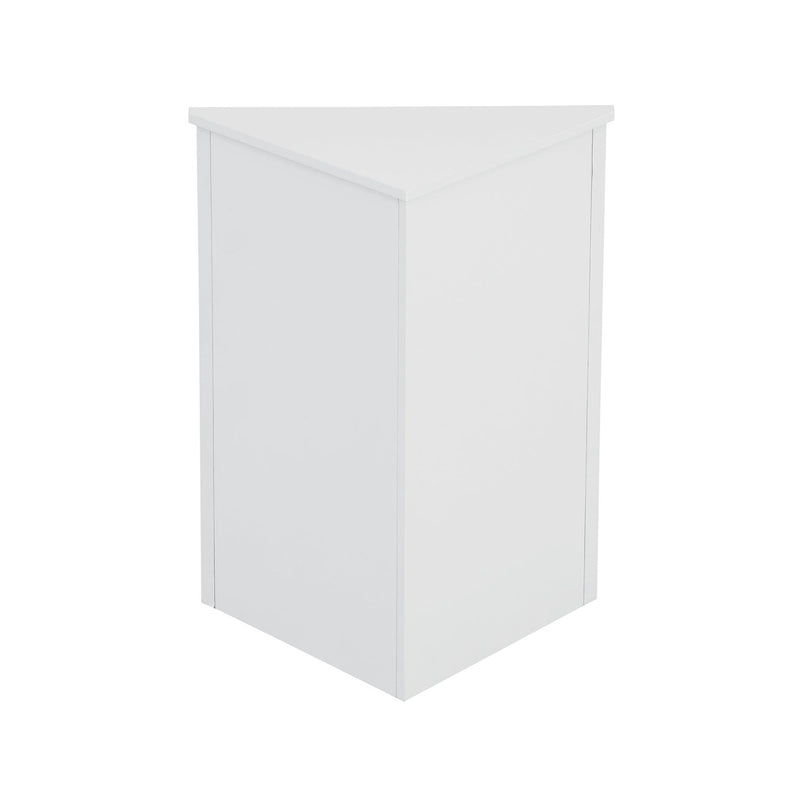 White Triangle BathroomStorage Cabinet with Adjustable Shelves, Freestanding Floor Cabinet for Home Kitchen - Urban Living Furniture (Los Angeles, CA)