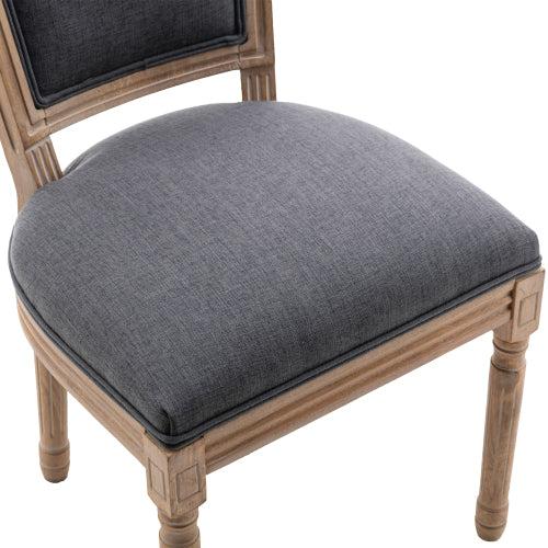 Upholstered Fabrice French Dining Chair,Set of 2,Dark Gray - Urban Living Furniture (Los Angeles, CA)