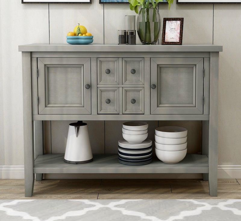 Cambridge Series Buffet Sideboard Console Table with Bottom Shelf (Antique Gray) - Urban Living Furniture (Los Angeles, CA)