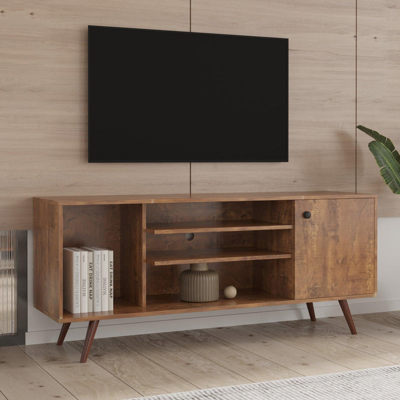 TV Stand Use in Living Room Furniture with 1Storage and 2 shelves Cabinet, high quality particle board,Walnut - Urban Living Furniture (Los Angeles, CA)