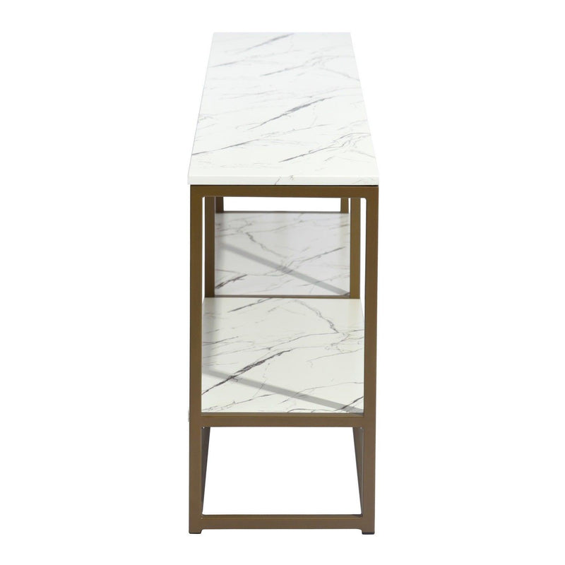 59.8 inch White Marble Gold Frame TV STAND WithStorage - Urban Living Furniture (Los Angeles, CA)