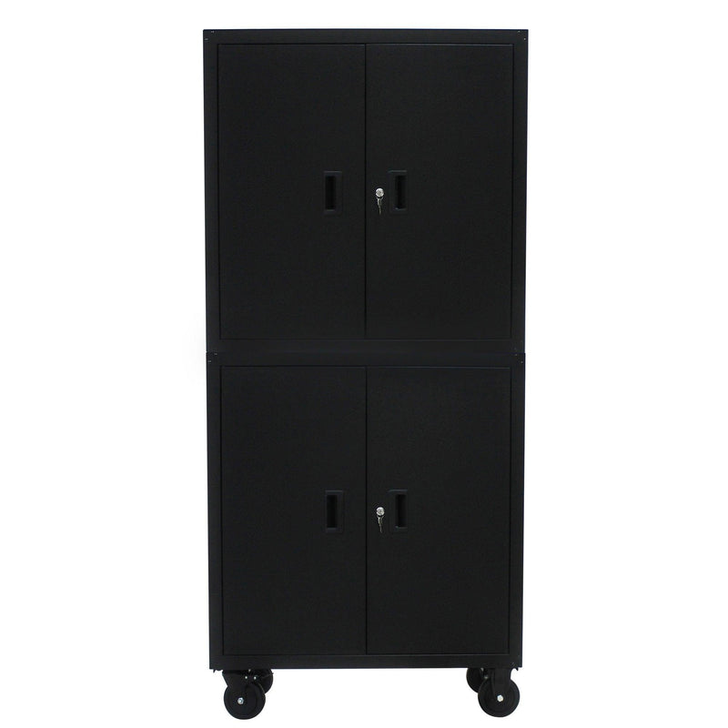 MetalStorage Cabinet with Locking Doors and One  Adjustable Shelves With 4 Wheels - Urban Living Furniture (Los Angeles, CA)