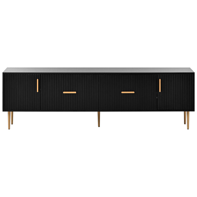 Modern TV Stand with 5 Champagne Legs - Durable, Stylish and Spacious，TVS Up to 75'' - Urban Living Furniture (Los Angeles, CA)