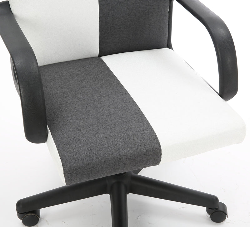 Chessboard office chair, office chair with adjustable backrest armrest, suitable for office, dormitory and study (black and white) - Urban Living Furniture (Los Angeles, CA)