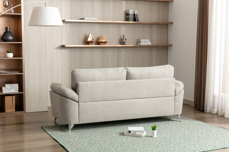 Contemporary Living Room 1pc Gray Color Sofa with Metal Legs Plywood Casual Style Furniture - Urban Living Furniture (Los Angeles, CA)